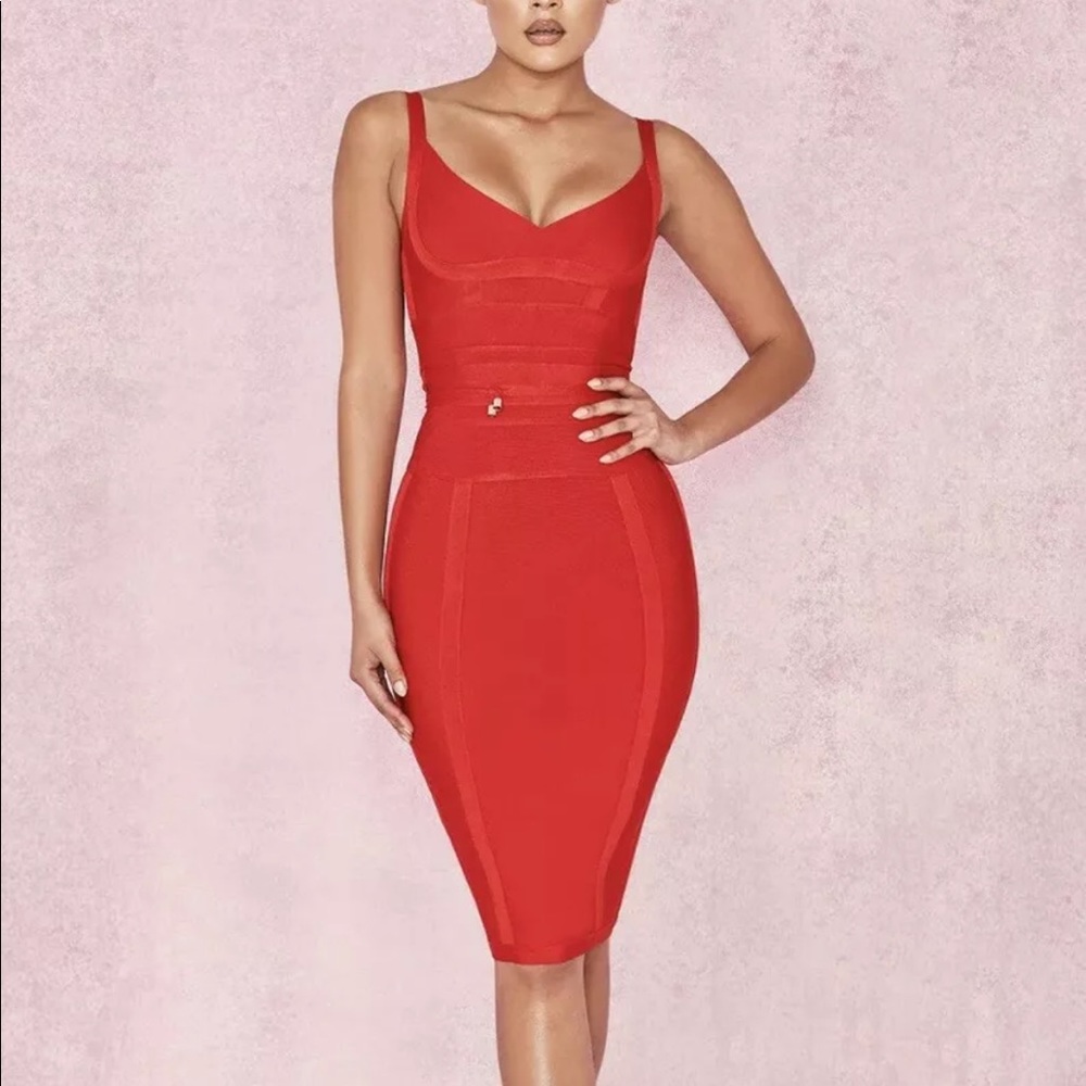 Authentic House of CB belice red dress